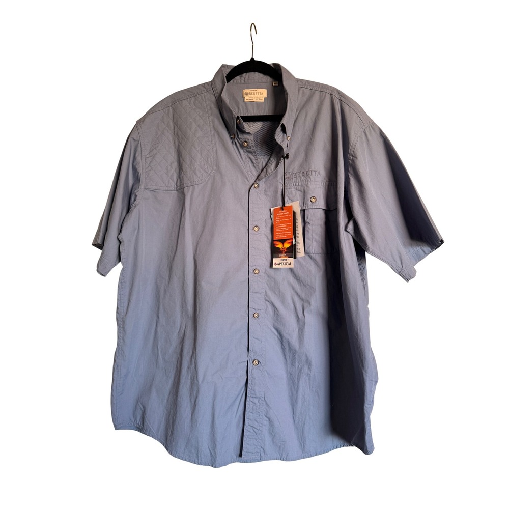 Beretta Mens XXL Shooting Shirt Blue Palmetto Bluff‎ Shooting Club NWT